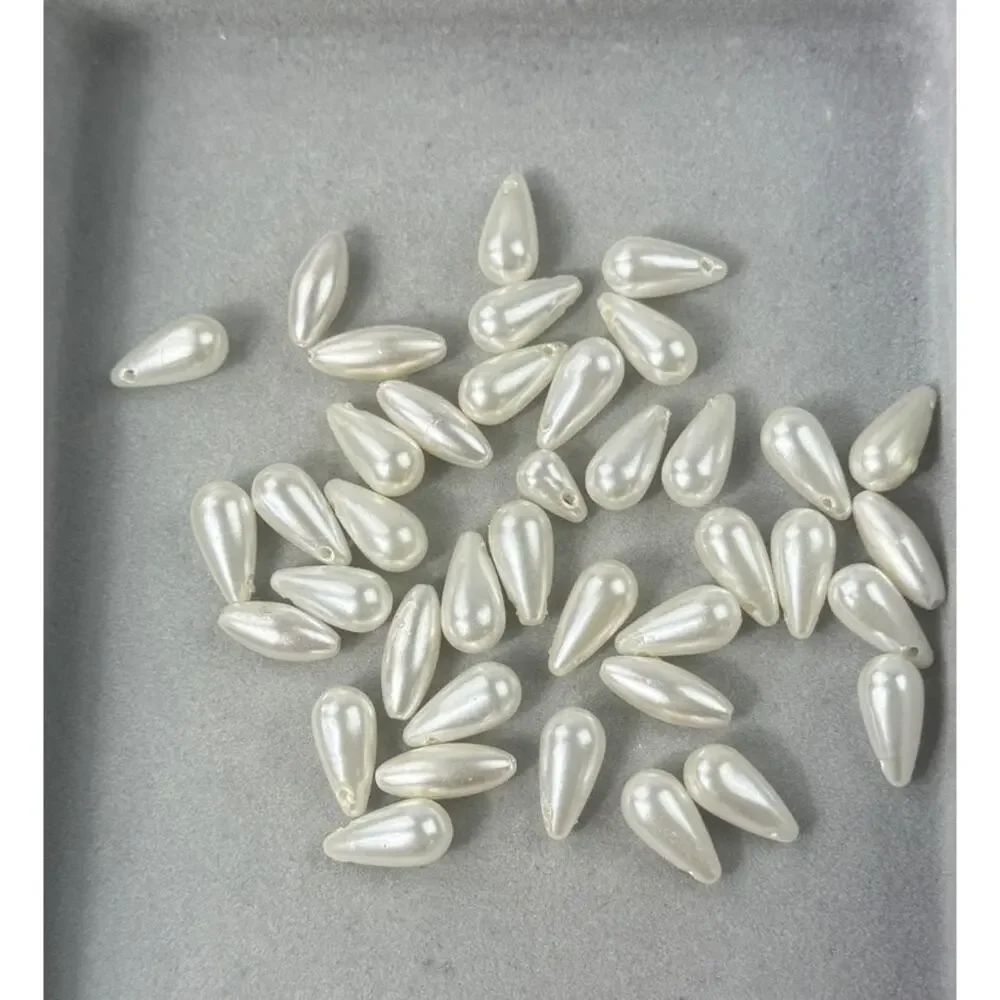 Assorted Faux Pearl Beads of Various Shapes Sizes and Colors